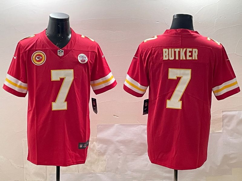 Men Kansas City Chiefs #7 Butker Red Second generations 2025 Nike Limited NFL Jersey style 6->kansas city chiefs->NFL Jersey